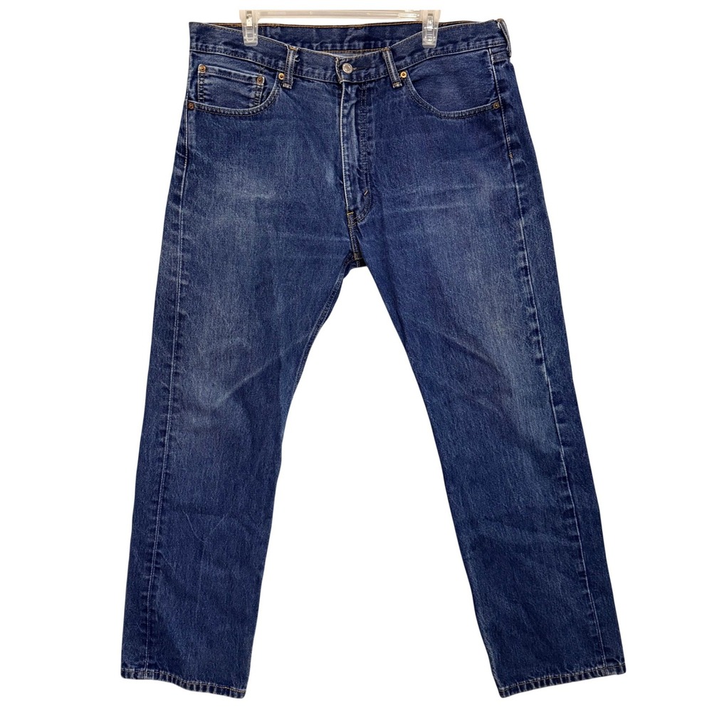 Levi Strauss 505 Mens Jeans 38x32 Blue Straight Leg Denim